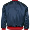 Philadelphia Phillies Letterman 1937 Authentic Satin Navy Varsity Jacket - Image 2