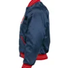 Philadelphia Phillies Letterman 1937 Authentic Satin Navy Varsity Jacket - Image 3