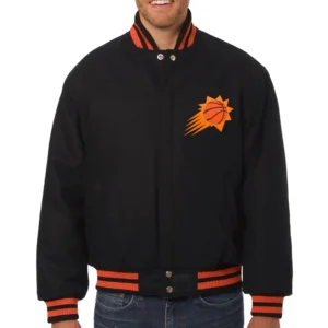 Phoenix Suns Basketball Players Full Wool One Color Varsity Jacket