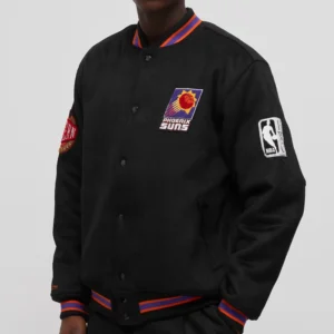 Phoenix Suns Hardwood Classics Basketball Team Players Wool Varsity Jacket