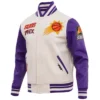 Phoenix Suns Classic Rib Wool & Leather Varsity Jacket - Image 3
