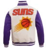 Phoenix Suns Classic Rib Wool & Leather Varsity Jacket - Image 2