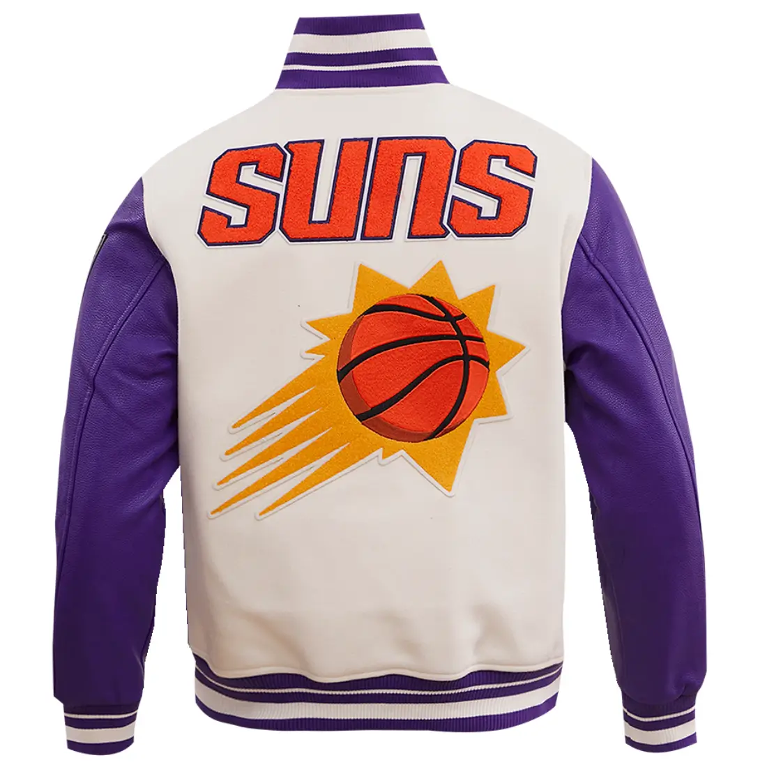 Phoenix Suns Classic Rib Wool & Leather Varsity Jacket - Image 2