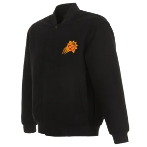 Phoenix Suns Team Players Domestic Black Full Wool One Color Varsity Jacket