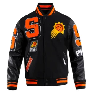 Phoenix Suns Mashup Wool & Leather Varsity Jacket