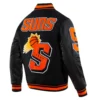 Phoenix Suns Mashup Wool & Leather Varsity Jacket - Image 4