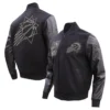 Phoenix Suns Wool & Leather Black & Gold Stitch Varsity Jacket - Image 4
