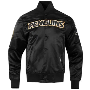 Pittsburgh Penguins Classic Satin Varsity Jacket
