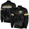 Pittsburgh Penguins Pick & Roll Satin Varsity Jacket - Image 4