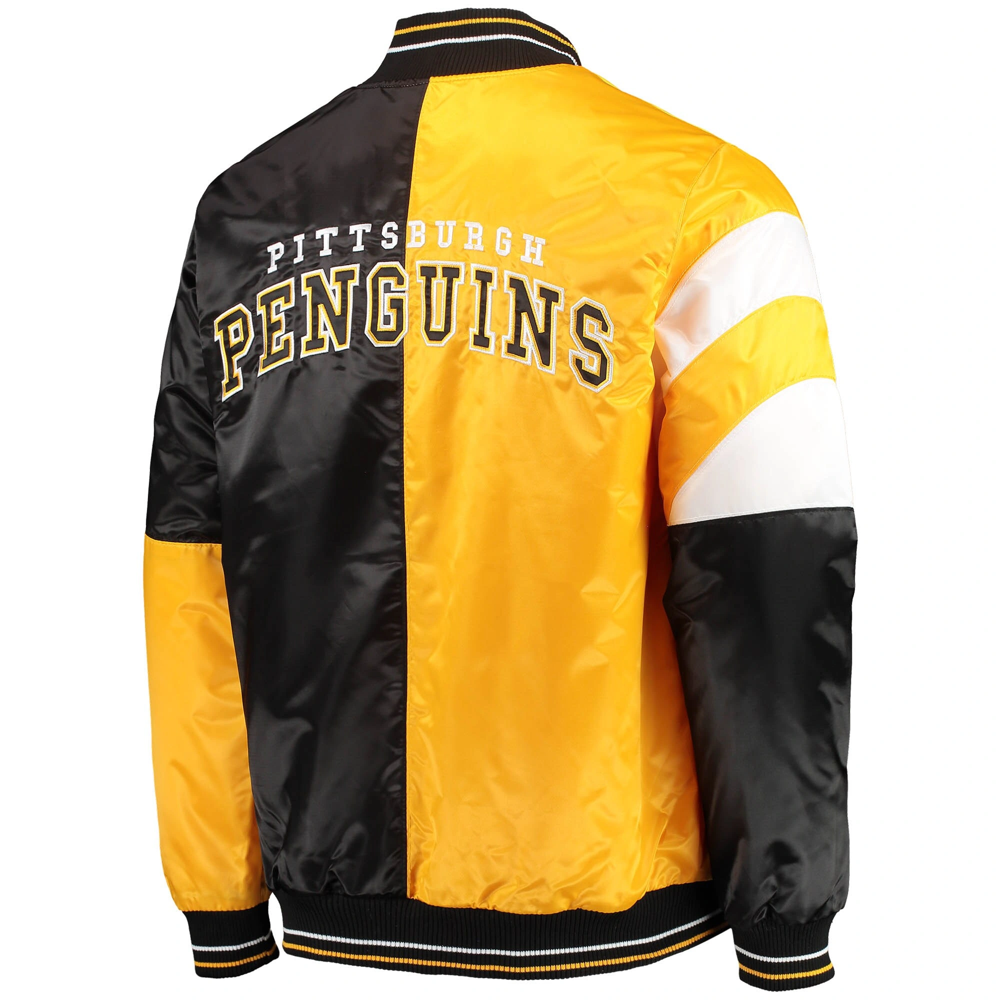 Pittsburgh Penguins The Leader Satin Varsity Jacket - Image 2