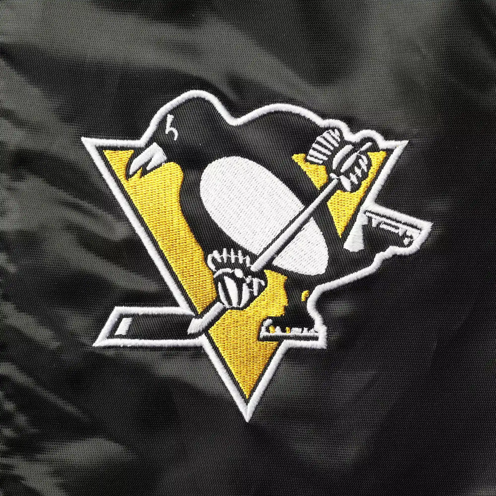Pittsburgh Penguins The Leader Satin Varsity Jacket - Image 3