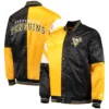 Pittsburgh Penguins The Leader Satin Varsity Jacket - Image 4