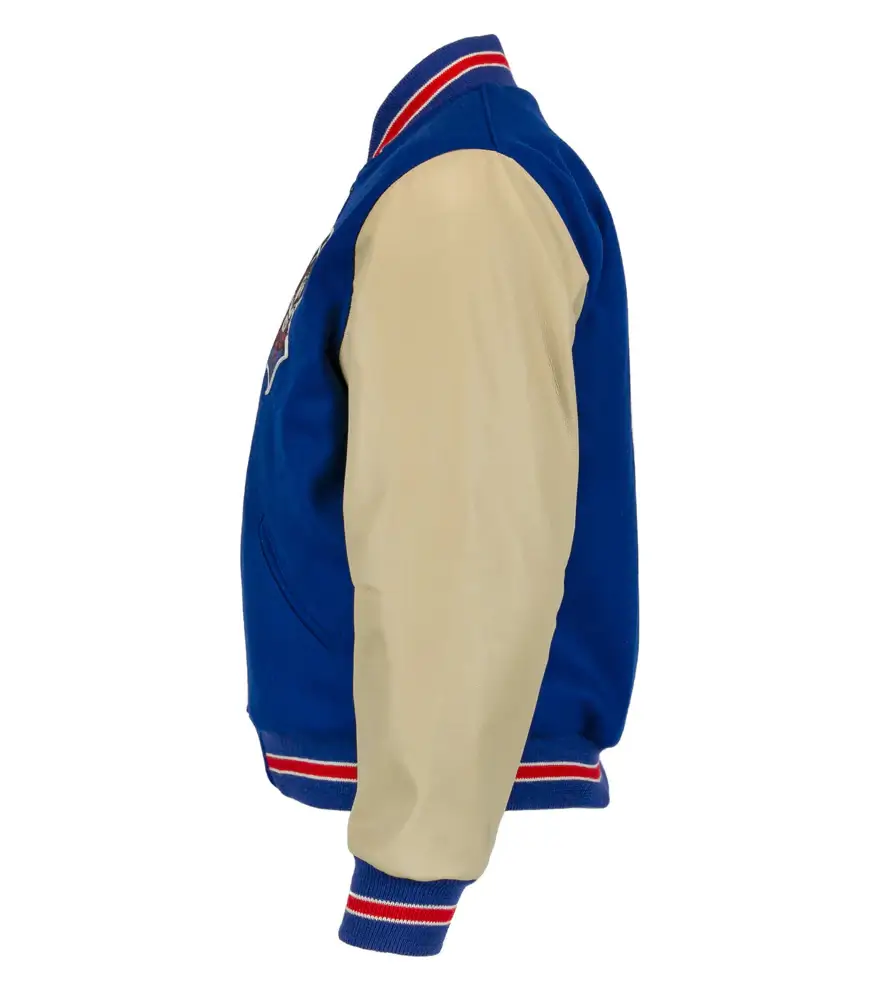 Pittsburgh Pirates Letterman 1945 Authentic Royal Blue Wool & Leather Varsity Jacket - Image 3