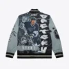 Los Angeles Kings Wayne Gretzky Burst Warm Up Satin Varsity Jacket - Image 2