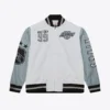 LA Kings Wayne Gretzky Burst Warm Up White/Gray Varsity Jacket
