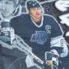 Los Angeles Kings Wayne Gretzky Burst Warm Up Satin Varsity Jacket - Image 5