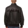 Portland Trail Blazers Full Leather Black Bomber Varsity Jacket - Image 2