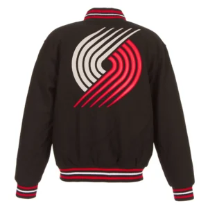 Alternative view of Portland Trail Blazers Full Wool One Color Varsity Jacket
