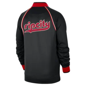 Alternative view of Portland Trail Blazers Bomber 2023/24 City Edition Authentic Varsity Jacket