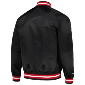 Alternative view of Portland Trail Blazers Lightweight Raglan Classic Black Varsity Jacket