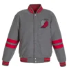Portland Trail Blazers Full Wool One Color Varsity Jacket