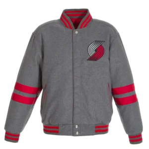 Portland Trail Blazers Full Wool One Color Varsity Jacket