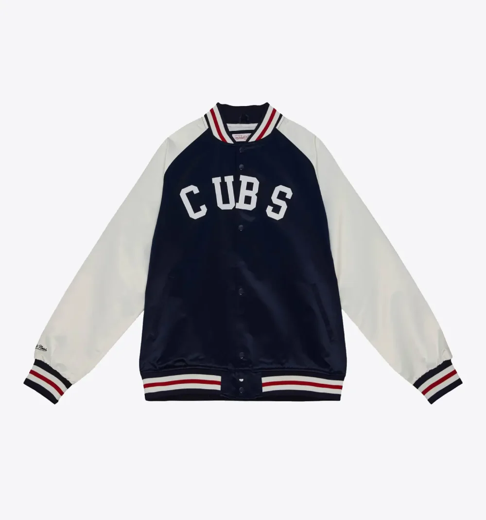 Chicago Cubs Lightweight Raglan Satin Varsity Jacket