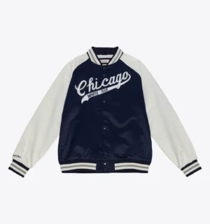 Chicago White Sox Lightweight Raglan Full-Snap Satin Varsity Jacket