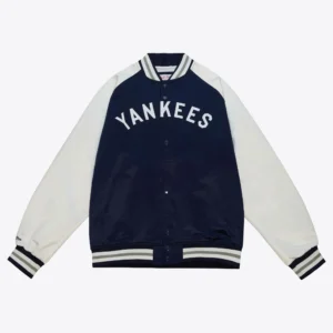 New York Yankees Lightweight Raglan Satin Varsity Jacket