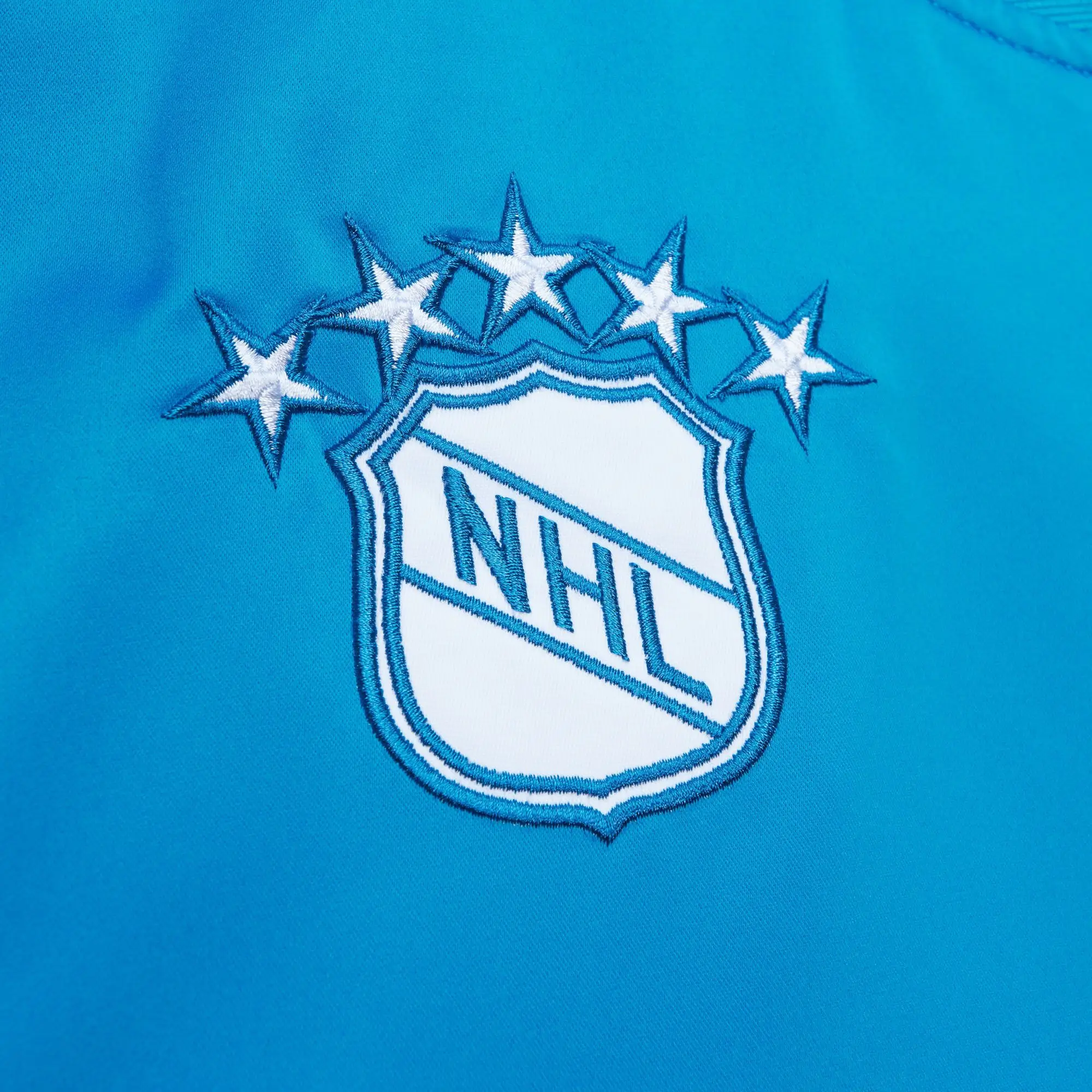 Quebec Nordiques Cooperstown Heavyweight Sky Blue Varsity Jacket - Image 3