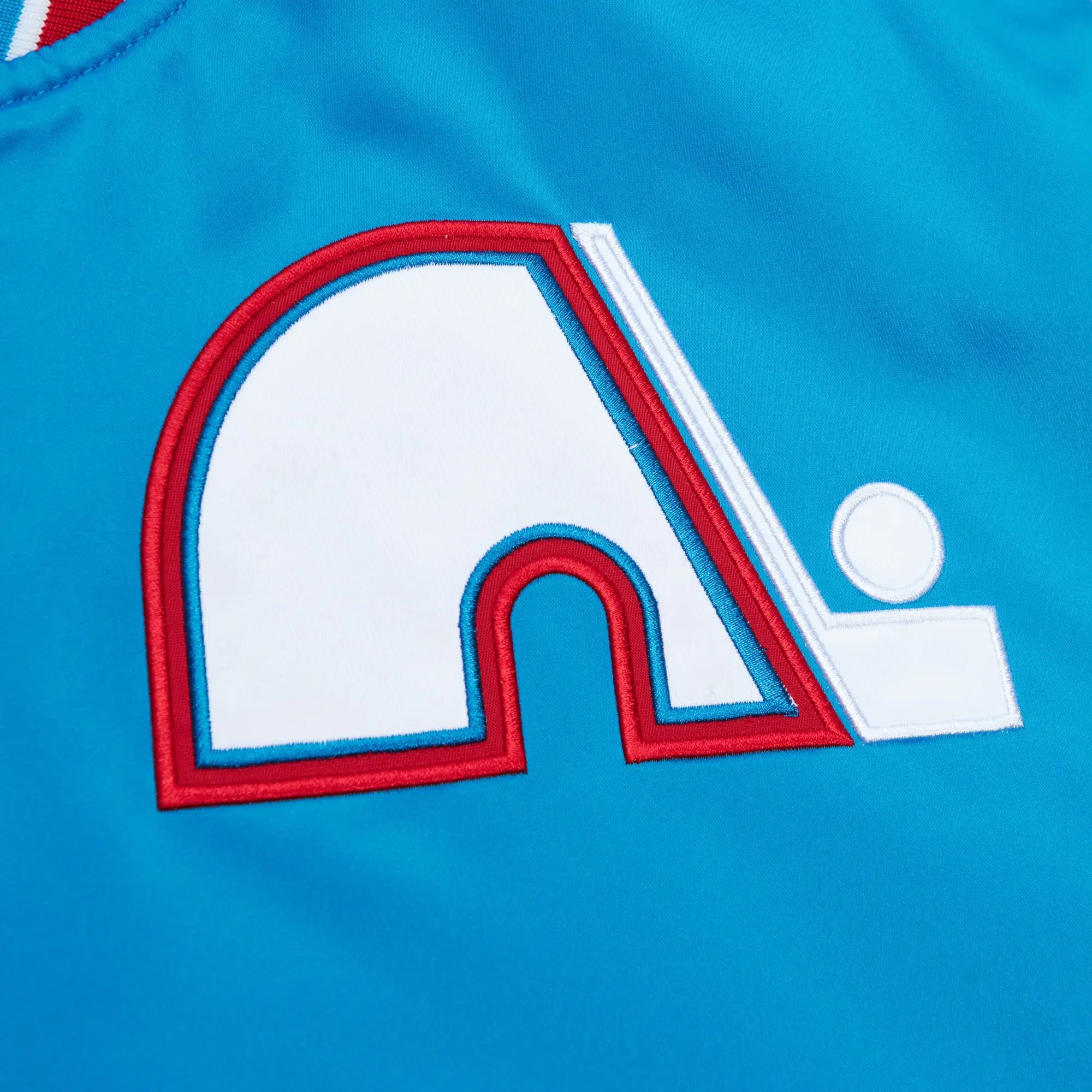 Quebec Nordiques Cooperstown Heavyweight Sky Blue Varsity Jacket - Image 4