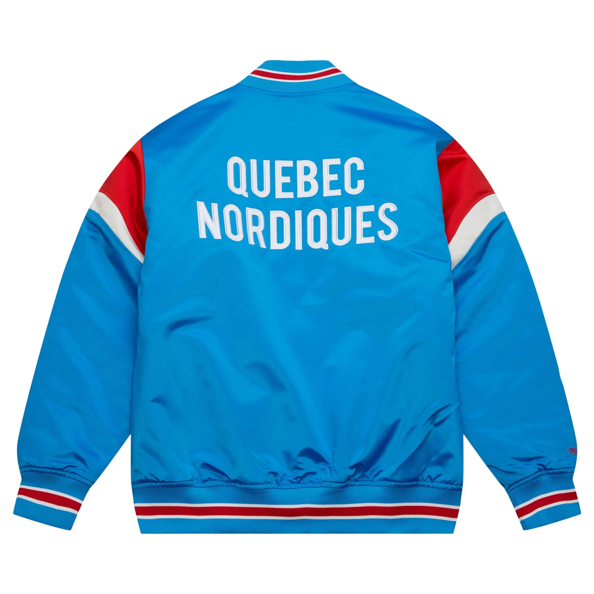 Quebec Nordiques Cooperstown Heavyweight Sky Blue Varsity Jacket - Image 2