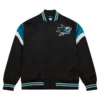 San Jose Sharks Cooperstown Heavyweight Black Varsity Jacket