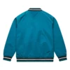 San Jose Sharks Lightweight Raglan Current Logo Sky Blue Varsity Jacket - Image 2
