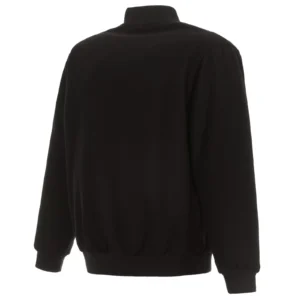 Alternative view of San Jose Sharks Logo Black Reversible Full Wool One Color Varsity Jacket