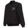 San Jose Sharks Logo Black Reversible Full Wool One Color Varsity Jacket - Image 3