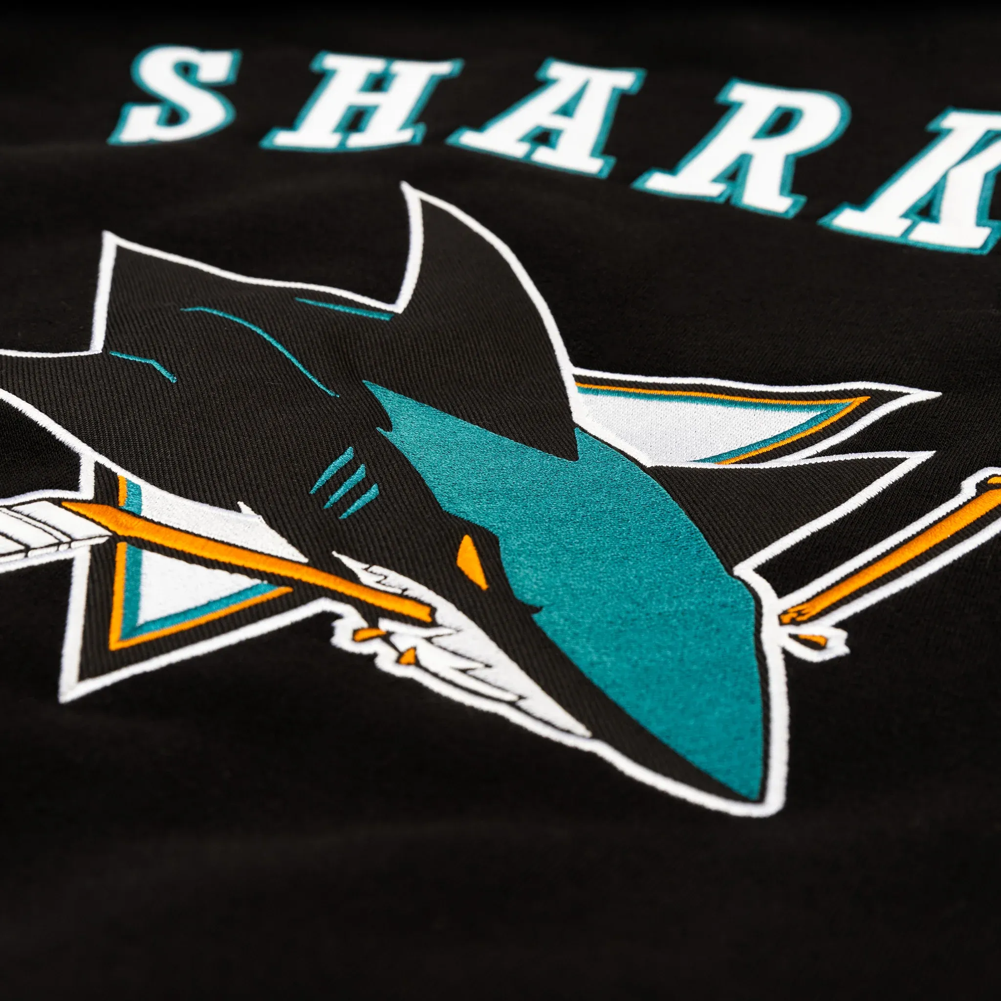 San Jose Sharks Reversible Black & White Letterman Varsity Jacket - Image 5