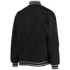 Seattle Kraken Logo Full Black Satin Varsity Jacket - Image 2