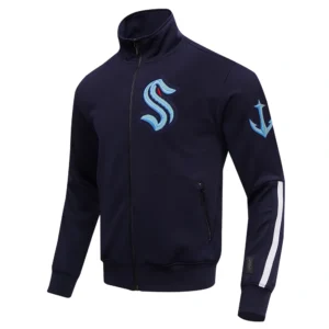 Alternative view of Seattle Kraken Neutral Pro Standard Classic Chenille Track Jacket