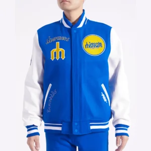 Seattle Mariners Pro Standard Retro Classic Rib Wool & Leather Varsity Jacket