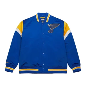 St. Louis Blues Cooperstown Heavyweight Satin Varsity Jacket