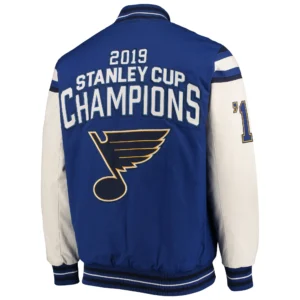 Alternative view of St. Louis Blues Stanley Cup Champions Satin Varsity Jacket