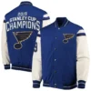 St. Louis Blues Stanley Cup Champions Satin Varsity Jacket - Image 4