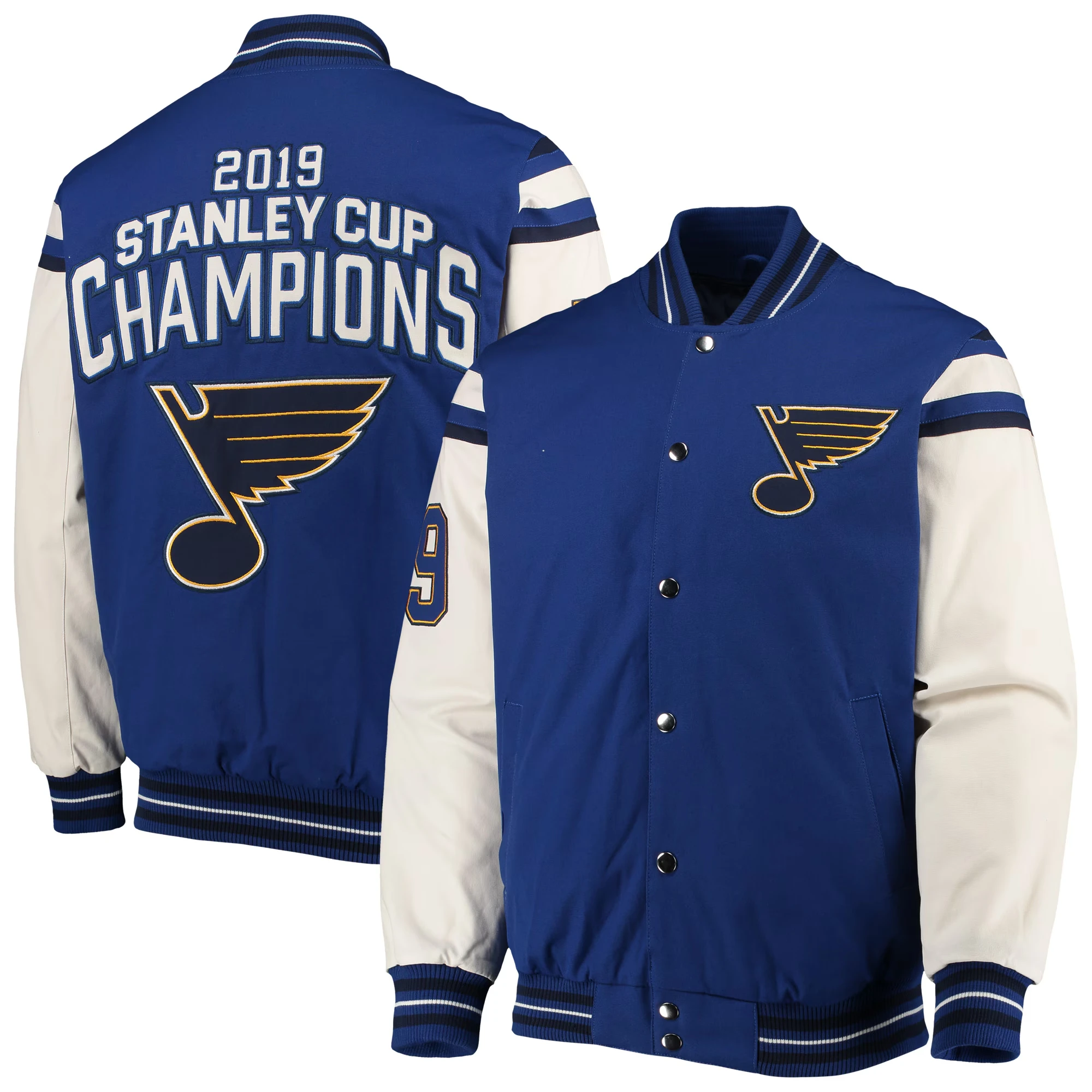 St. Louis Blues Stanley Cup Champions Satin Varsity Jacket - Image 4