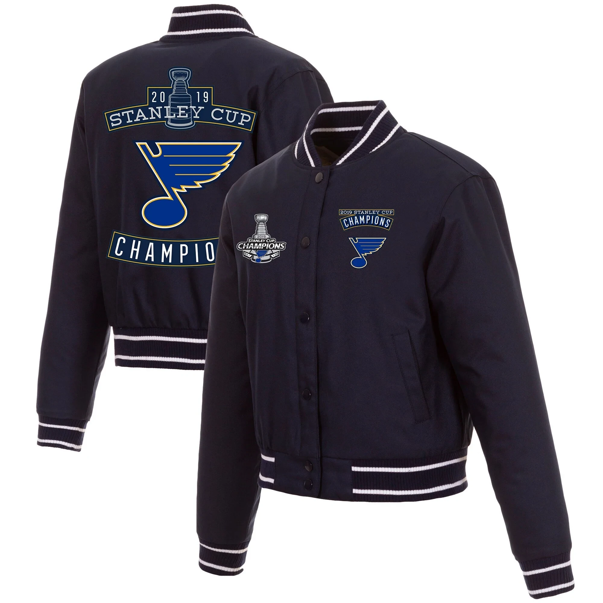 Women's St. Louis Blues Stanley Cup Champions Satin Varsity Jacket - Image 3