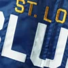 St. Louis Blues The Captain II Blue Satin Varsity Jacket - Image 3