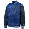 St. Louis Blues The Enforcer Blue/Navy Satin Varsity Jacket