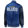 St. Louis Blues The Enforcer Satin Varsity Jacket - Image 2