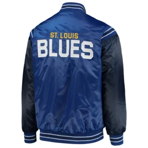 Alternative view of St. Louis Blues The Enforcer Satin Varsity Jacket