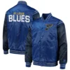 St. Louis Blues The Enforcer Satin Varsity Jacket - Image 4